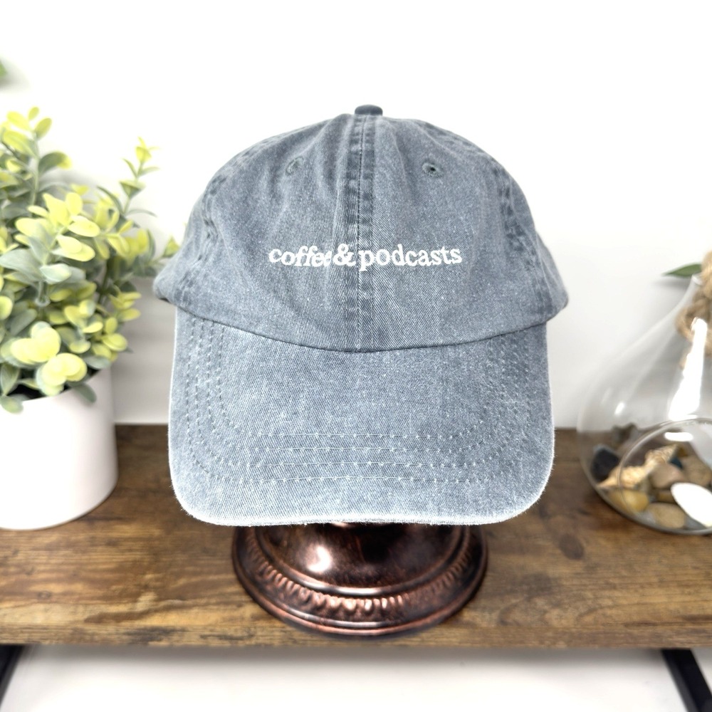 Port‎ & Company Brushed Twill Low Profile Cap Coffee & Podcasts